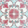 Beautiful ceramic tiles patterns handcraft from thailand In the Royalty Free Stock Photo
