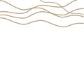 A beautiful chain of Golden color.String beads are realistic insulated. Decorative element of gold bead design.vector