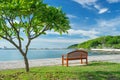 Beautiful chair near the sea at Sichan island