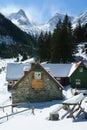 Beautiful chalet in Fagaras mountains. Royalty Free Stock Photo