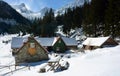 Beautiful chalet in Fagaras mountains. Royalty Free Stock Photo