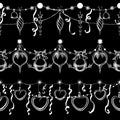 Beautiful Chalkboard Garland Christmas Patterns Royalty Free Stock Photo