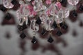 Beautiful chandelier crystals background