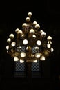 Beautiful chandelier in the hungarian parliament Royalty Free Stock Photo