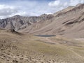 Beautiful chandra taal lake in spiti Valley of himachal pradesh Royalty Free Stock Photo