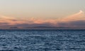 Beautiful Channel Islands vista at sunset on a very clear winter day, Ventura County, California Royalty Free Stock Photo