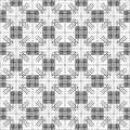 Beautiful checkered background, intersection of squares and lines.Seamless geometric monochrome pattern in gray, white and black Royalty Free Stock Photo