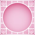 Beautiful Checkered Pink Stripes Abstract Frame (Square Frame Edge for Social Media) - Background
