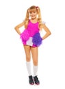 Blond cheerleader girl Royalty Free Stock Photo