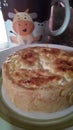 A beautiful cheese pie, the quiche