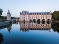 Chenonceaux Castle during sunset in Loire Valley, France