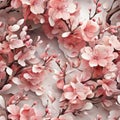 Beautiful cherry blossom sakura flowers. Seamless pattern Royalty Free Stock Photo