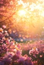 Beautiful cherry blossom sakura in spring time with soft focus. Blossoming branch of pink sakura flowers blooming in Royalty Free Stock Photo