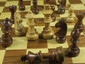 Beautiful chess game with different figures strategy fun culture