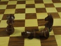 Beautiful chess game with different figures strategy fun culture Royalty Free Stock Photo