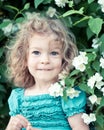 Beautiful child with flower Royalty Free Stock Photo