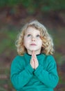 Beautiful child praying