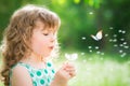 Beautiful child in spring Royalty Free Stock Photo