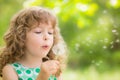 Beautiful child in spring Royalty Free Stock Photo