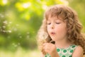 Beautiful child in spring Royalty Free Stock Photo