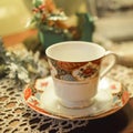 China Tea Cup and Saucer on Doily