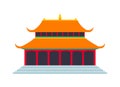 Beautiful china travel landmarks chinese temple vector. Royalty Free Stock Photo