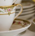 Beautiful chinaware on shelves of an antique shop - 2