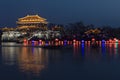 Beautiful Chinese ancient architecture night scene