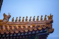 Beautiful Chinese architectural fragment from Forbidden City, Beijing, China.