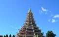 Beautiful Chinese pagoda at Hyuaplakang temple in Chiang Rai, Th