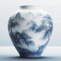 Beautiful Chinese porcelain vase in blue and white colors Royalty Free Stock Photo