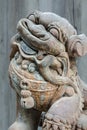 Beautiful Chinese statue in the Northern city of Chengdu, China Royalty Free Stock Photo