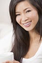 Beautiful Chinese Woman Drinking Tea Coffee Royalty Free Stock Photo