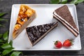 Beautiful chocolate cakes, desserts