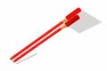 Beautiful chopstick, object. image of chopstick on white vector illustration Royalty Free Stock Photo