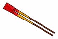Beautiful chopstick, object. image of chopstick on white vector illustration Royalty Free Stock Photo