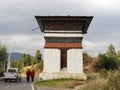 Beautiful chorten in Bhutan Royalty Free Stock Photo