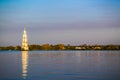 Beautiful Christian church among greenery against the sky Royalty Free Stock Photo