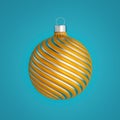 beautiful christmas ball isolated on deep aquas Royalty Free Stock Photo