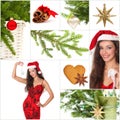 Beautiful Christmas collage Royalty Free Stock Photo