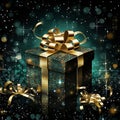 beautiful Christmas gift box generated by AI tool