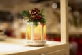 Beautiful Christmas glowing lantern - Christmas concept