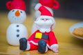 Beautiful christmas holiday fondant figurines Royalty Free Stock Photo