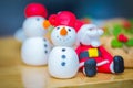 Beautiful christmas holiday fondant figurines Royalty Free Stock Photo