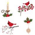 Beautiful Christmas icons set Royalty Free Stock Photo