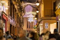 Beautiful Christmas lighting of the streets of Seville