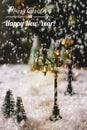 Beautiful Christmas or New Year greeting card Royalty Free Stock Photo