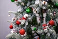 beautiful christmas tree and decorations Royalty Free Stock Photo