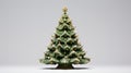 Beautiful christmas tree isolated on a white background. Neural network AI generated Royalty Free Stock Photo