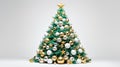 Beautiful christmas tree isolated on a white background. Neural network AI generated Royalty Free Stock Photo